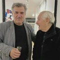 Milovan Destil Marković i Ješa Denegri vode kroz izložbu u Modernoj galeriji Beograd