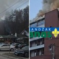 Gori restoran Titanik u Novopazarskoj banji! Gust dim koji kulja sa krova, meštani u panici (Video)