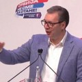 "Pregovaramo o investiciji od 100 miliona evra": Vučić se obratio okupljenima na predizbornom skupu SNS u Vranju (foto/vdeo)