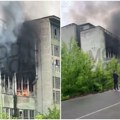 Požar u Ripnju: Gori napušteni objekat fabrike, na terenu 21 vatrogasac (VIDEO)