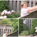 (Video) Kako se rešiti lišća iz dvorišta? Jednostavno – prebaci komšiji! Snimak „komšinice iz pakla“ obišao mreže i izazvao…