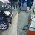 Srča i lom na Voždovcu, pekara demolirana! "Smartom" se zakucao u izlog, staklo u trenu popucalo - policija na terenu (foto)