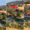 (Video) Na obali Morače helikopter iz Srbije Kamov dočekan trobojkom