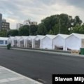 Novi šatori ispred Skupštine Srbije uoči sednice