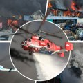 Sve strahote požara u Bloku 70 u jednom snimku: Apokaliptični prizori na zemlji, moćni helikopteri na nebu