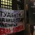 Učesnici protesta "Kultura u blokadi" blokirali zgradu Kulturnog centra Beograda