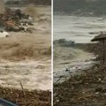 (Video) Stravične scene u Grčkoj: Bujica nosila automobile pravo u more, jedan mladić (25) poginuo!
