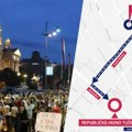 (MAPA) Ruta protesta „Srbija protiv nasilja“ 29. jula u Beogradu