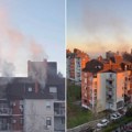 Gori zgrada na Bežanijskoj kosi! Veliki dim nadvio se nad Novim Beogradom