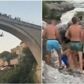 (Video): Šokantan skok turiste sa Starog mosta u reku, mostarci ga pretukli: Oglasila se policija nakon incidenta koji je…