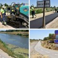 Asfaltira se ispod novog železničkog mosta na kanalu DTD ekipa „Dnevnika” na trasi biciklističke staze od Novog Sada do rumenke…