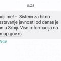 Građanima stižu SMS poruke Sistem "Pronađi me" u Srbiji je aktivan