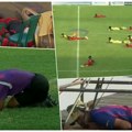 Svi su legli na pod - fudbaleri, sudije, kamermani, skupljači lopti... Dramatična scena na utakmici - "nepozvani gosti" napali…