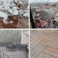 Veliko nevreme na severu Srbije: Grmi i seva, spojili se nebo i zemlja, led pada iz crnih oblaka