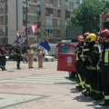 Združena vežba vatrogasaca na Trgu kralja Milana