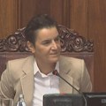 Nakon haosa u skupštini Brnabić pozvala da se rad nastavi posle nereda koje je izazvala opozicija