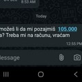 “Ćao, možeš li da mi pozajmiš 105.000 dinara?”: Bujanovčani na meti SMS prevare