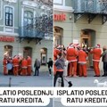 Snimak "oborio" mreže u Srbiji - izašao iz banke i napravio žurku! Ulicom se ori "Đurđevdan", a razlog će vas oduševiti