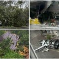 Oluja srušila kran, oduvala šleper i nosila krovove sa zgrada: Strašni snimci posle nevremena u Beogradu i Srbiji