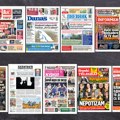 Naslovne strane sutrašnjih novina: Prelistavanje štampe za subotu, 23. avgust 2025. godine