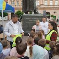 Gradonačelnik Mićin pozdravio najmlađe bicikliste na Trgu slobode