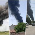Prvi snimci velikog požara u Šidu! Gori fabrika boja i lakova, vatrogasci se bore sa stihijom, traga se za jednim radnikom