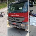 Vozač pokušao da probije blokadu Mramorku: „Pregazio bicikl i umalo jednog građanina“
