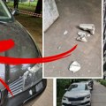 Опасно по живот! Пао огроман комад фасаде у Блоку 21, тик поред дечијег парка! Језиво