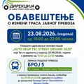 IZMENJENA TRASA AUTOBUSKE LINIJE 5 U NIŠU: Zbog auto-skupa prevoz će biti skraćen