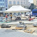 „Kockanje” na Trgu republike, delimično formiran kružni tok