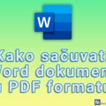 Kako sačuvati Word dokument u PDF formatu