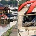 Prekriven blatom, popucalih: Stakala... Prvi snimci izvučenog broda na Savskom keju: Sa njim je pronađeno i telo stradalog…