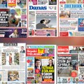 Naslovne strane sutrašnjih novina: Prelistavanje štampe za subotu, 30. avgust 2025. godine