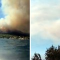 (Video) Veliki požar gori ostrvo u komšiluku Vatrogasci uz kanadere gase vatru