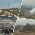 Veliki Požar bukti kod Aranđelovca: Vatra zaustavljena oko kuća, vatrogasci će se boriti sa stihijom cele noći (video)