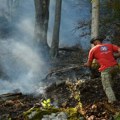 Požar na Suvoj planini traje i dalje, vatra se spušta niz planinske litice