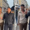 Nikola Rokvić i Duško Tošić šetali ulicama Milana i pevali navijačke pesme: Snimak postao hit na društvenim mrežama…