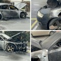 Stravičan prizor, slike i snimci! Maskirani napadač zapalio automobile do školjke na Čukarici!
