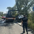 Nesreća u Borči - goreli automobili, pet osoba povređeno