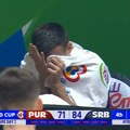 VIDEO Trenutak povrede Avramovića: Ovo je zabolelo svakog navijača Srbije, Aleksa obmotao glavu peškirom