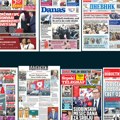 Naslovne strane današnjih novina: Prelistavanje štampe za nedelju, 10. maj 2026. godine