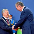 Vučić uručio Orden Republike Srbije predsedniku Uzbekistana /video/