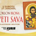 U subotu 27. januara kurir vam poklanja ikonu Svetog save u zlatotisku sa molitvom