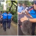Napeto u Bloku 45: „Beli“ hapse građane koji pokušavaju da obustave radove na Savskom nasipu VIDEO