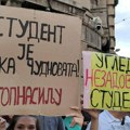Protest "Studenata protiv nasilja" ispred Vlade Srbije zbog postavljanja Nedića i Bokana za članove Saveta fakulteta