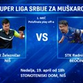 Stoni tenis: Superligaški mečevi u Nišu 19. aprila