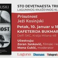 Vizionarski roman „Prisutnost“ Ježija Kosinjskog u 119. Laguninom književnom klubu