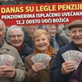 DANAS SU LEGLE PENZIJE: ISPUNJENO OBEĆANJE – PENZIONERIMA ISPLAĆENO UVEĆANJE OD 12,2 ODSTO UOČI BOŽIĆA