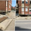 Automobil se zakucao u ulaz zgrade u Sremskoj Mitrovici: Stanare probudio snažan udarac, vozač otišao sa mesta nezgode