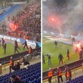 Užas u Danskoj: Navijači sa fantomkama probili ogradu, lete baklje, stadion "gori", šok slike obilaze Evropu